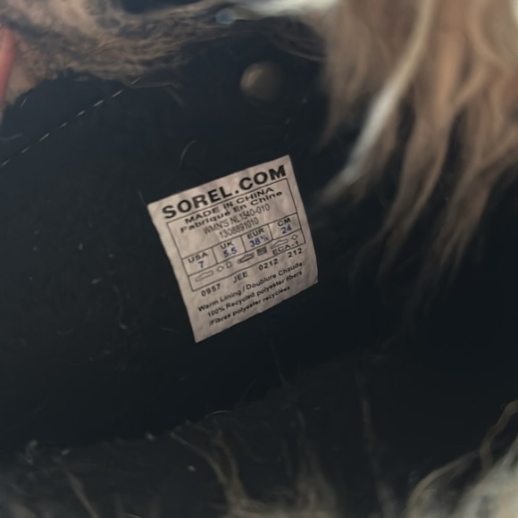 Sorel Joan of Artic Insulated Waterproof Suede Faux Fur Boots Size 7 - Picture 5 of 6